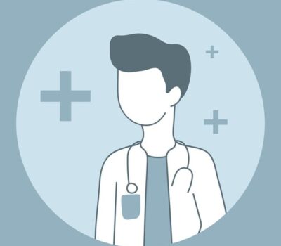 Doctor, medical healthcare pfrofessional character vector
